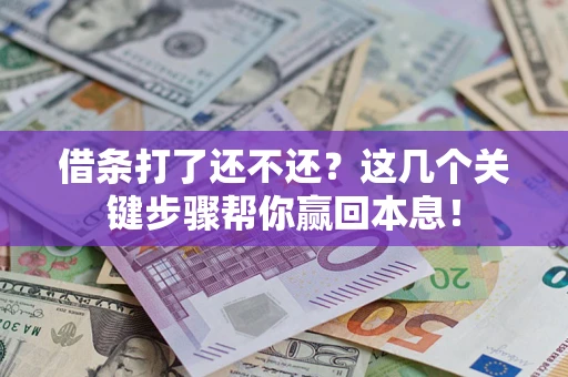 济南借条打了还不还？这几个关键步骤帮你赢回本息！