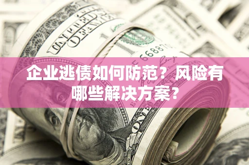 济南企业逃债如何防范？风险有哪些解决方案？