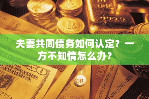 济南夫妻共同债务如何认定？一方不知情怎么办？