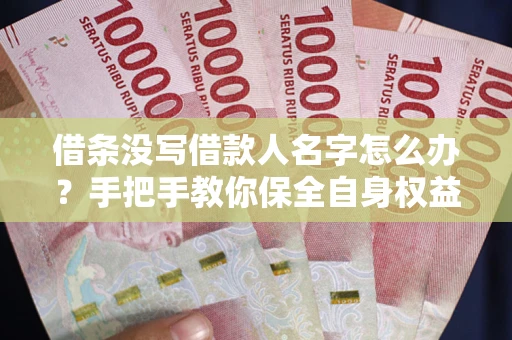 济南借条没写借款人名字怎么办？手把手教你保全自身权益