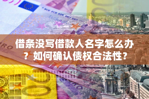 济南借条没写借款人名字怎么办？如何确认债权合法性？