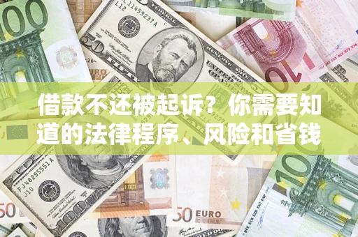 济南借款不还被起诉？你需要知道的法律程序、风险和省钱技巧