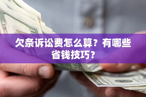 济南欠条诉讼费怎么算？有哪些省钱技巧？